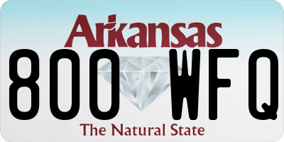 AR license plate 800WFQ