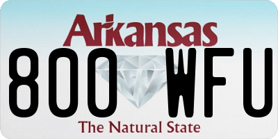 AR license plate 800WFU