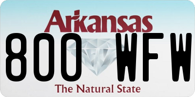AR license plate 800WFW