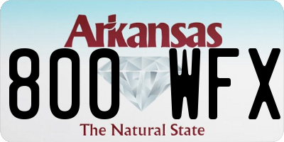 AR license plate 800WFX