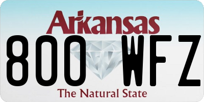 AR license plate 800WFZ