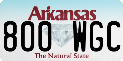 AR license plate 800WGC