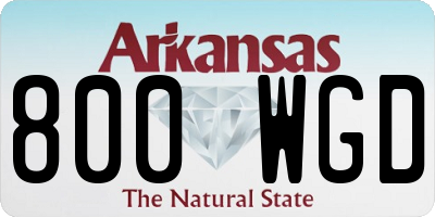 AR license plate 800WGD