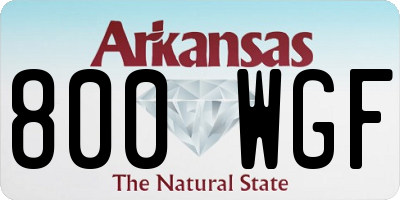 AR license plate 800WGF