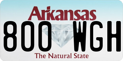 AR license plate 800WGH