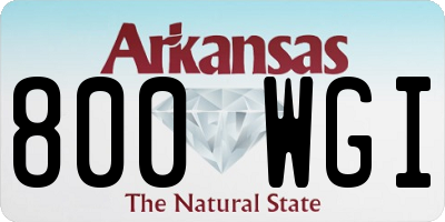 AR license plate 800WGI