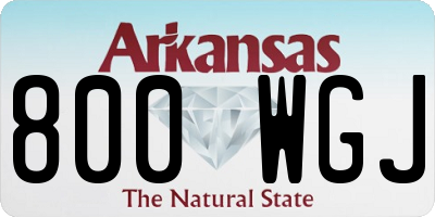 AR license plate 800WGJ