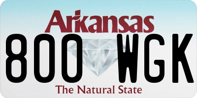 AR license plate 800WGK