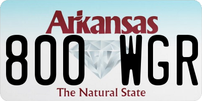 AR license plate 800WGR