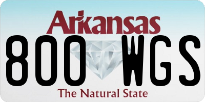 AR license plate 800WGS