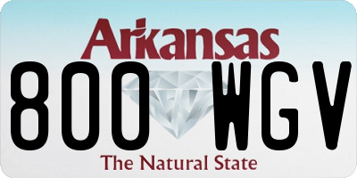 AR license plate 800WGV