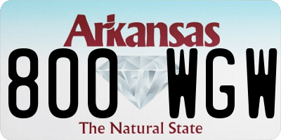 AR license plate 800WGW