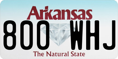 AR license plate 800WHJ