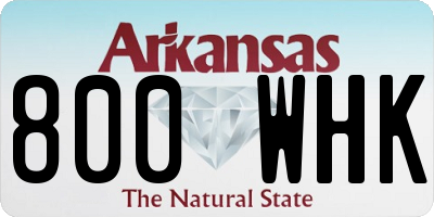 AR license plate 800WHK