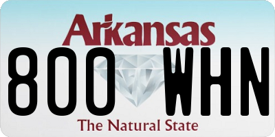 AR license plate 800WHN
