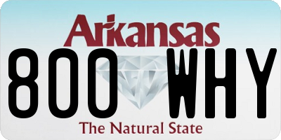 AR license plate 800WHY
