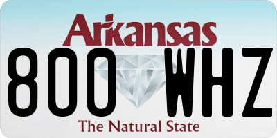 AR license plate 800WHZ