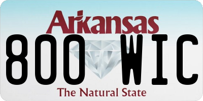 AR license plate 800WIC