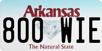 AR license plate 800WIE