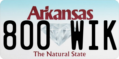 AR license plate 800WIK
