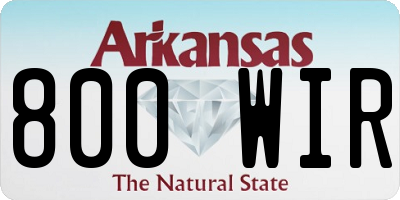 AR license plate 800WIR
