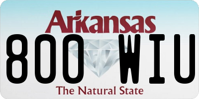 AR license plate 800WIU