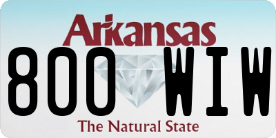 AR license plate 800WIW