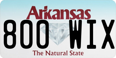 AR license plate 800WIX