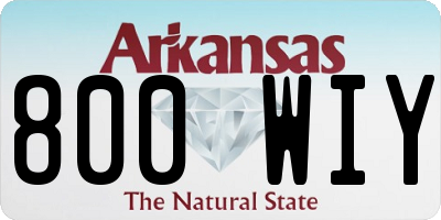 AR license plate 800WIY