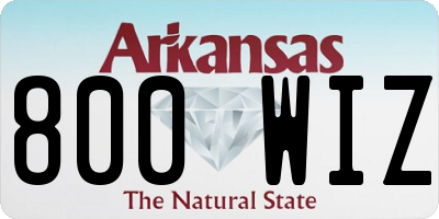 AR license plate 800WIZ