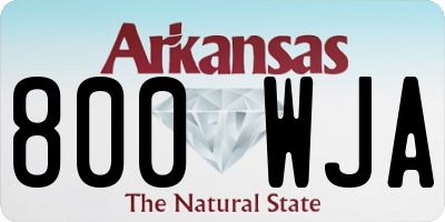 AR license plate 800WJA