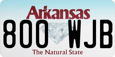 AR license plate 800WJB