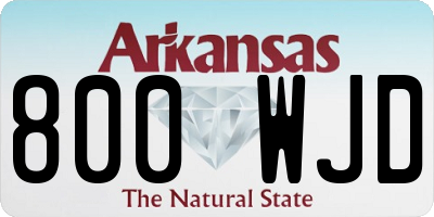AR license plate 800WJD