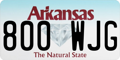AR license plate 800WJG