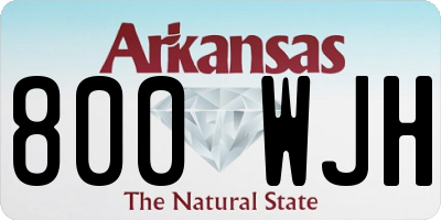 AR license plate 800WJH