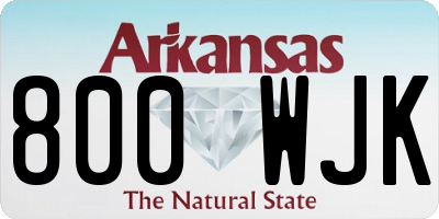 AR license plate 800WJK