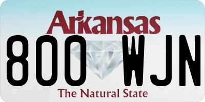 AR license plate 800WJN