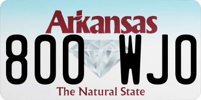 AR license plate 800WJO