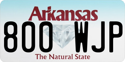AR license plate 800WJP