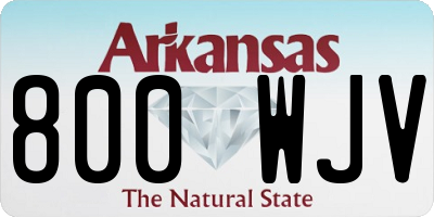 AR license plate 800WJV