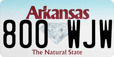 AR license plate 800WJW