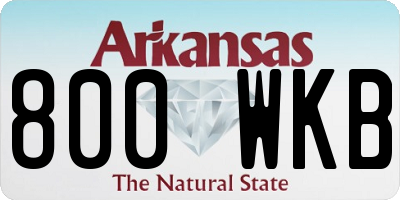AR license plate 800WKB
