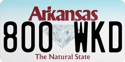 AR license plate 800WKD