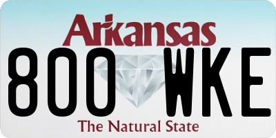 AR license plate 800WKE