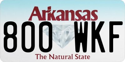 AR license plate 800WKF