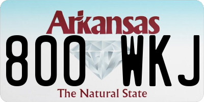 AR license plate 800WKJ