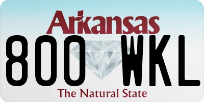 AR license plate 800WKL