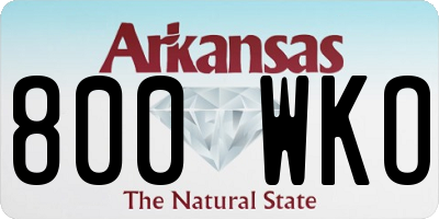 AR license plate 800WKO