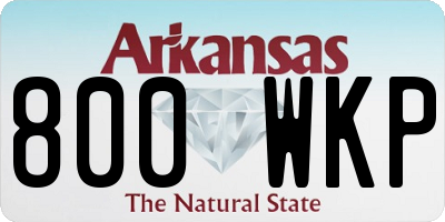 AR license plate 800WKP