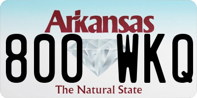 AR license plate 800WKQ